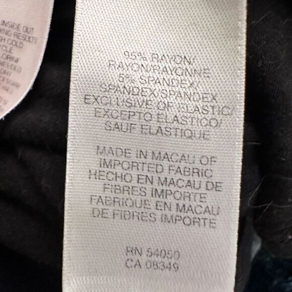 Nine West V Neck Smocked Waist Rayon Blend Sleeveless Peplum Top Black XS - Picture 4 of 4